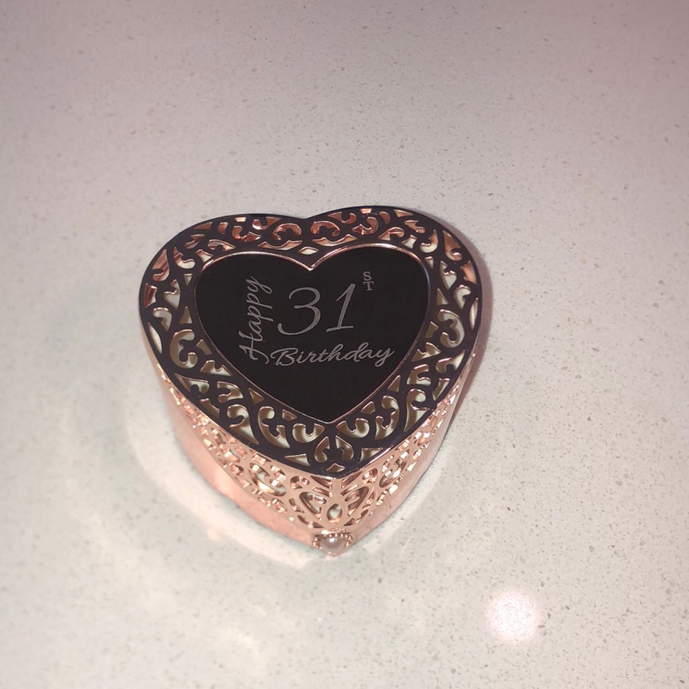 Engraved Rose Gold Jewelery Box